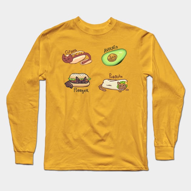 Cat Food Puns Long Sleeve T-Shirt by sky665